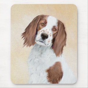 Irish Red and White Setter Painting - Original Art Mouse Pad