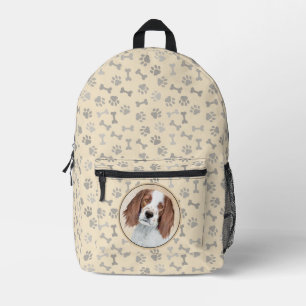 Irish Red and White Setter Painting - Original Art Printed Backpack