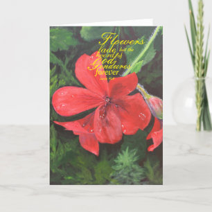 Irish Red Flower Card