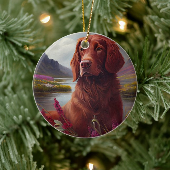 Irish Red on a Paddle: A Scenic Adventure Ceramic Tree Decoration (Tree)