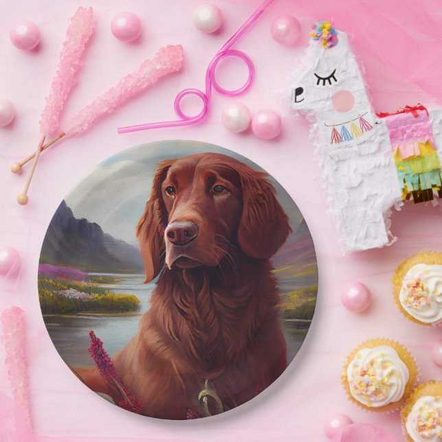 Irish Red on a Paddle: A Scenic Adventure Paper Plate (Party)