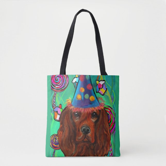 Irish Red Setter  Birthday  Tote Bag (Front)