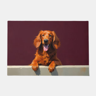 Irish Red Setter Doormat Art