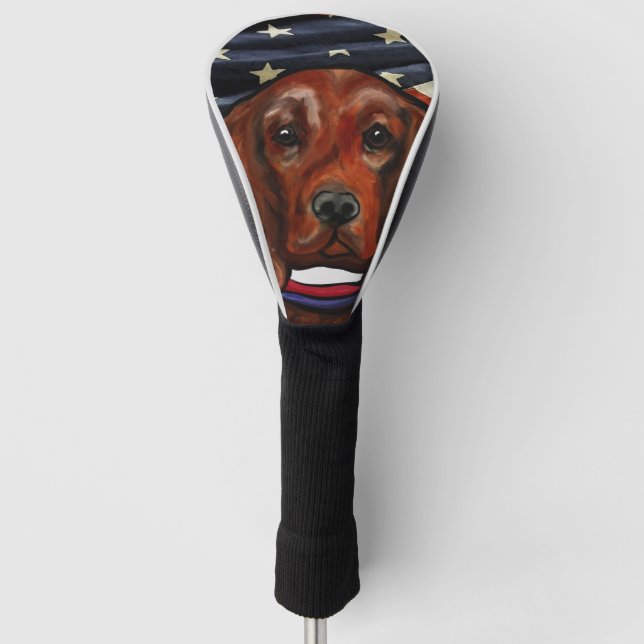 Irish Red Setter    Golf Head Cover (Front)