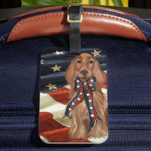 Irish Red Setter Luggage Tag