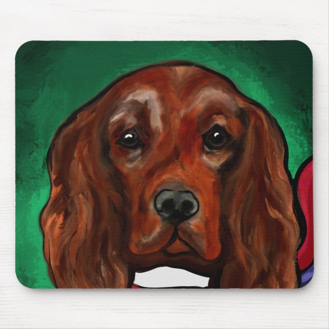 Irish Red Setter  Mouse Pad (Front)