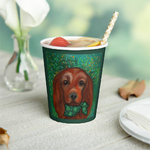 Irish Red Setter Paper Cups
