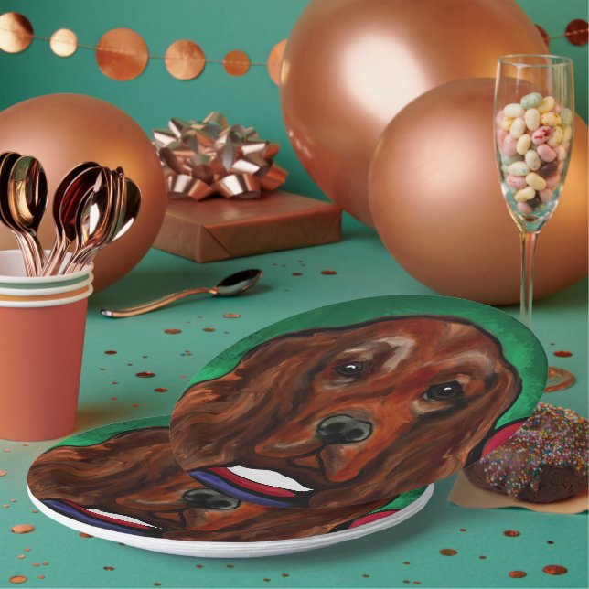 Irish Red Setter    Paper Plate (Multi)