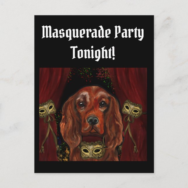 Irish Red Setter    Postcard (Front)