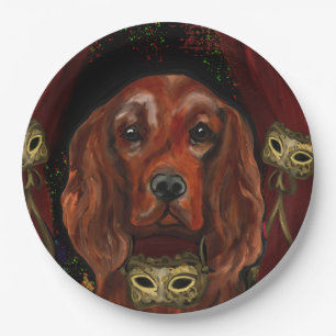 Irish Red Setter    Postcard Paper Plate
