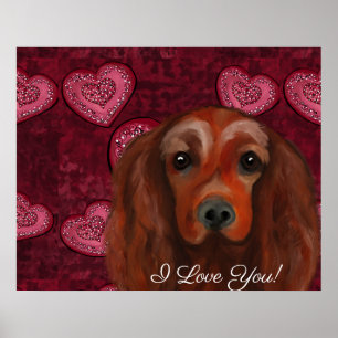 Irish Red Setter     Poster
