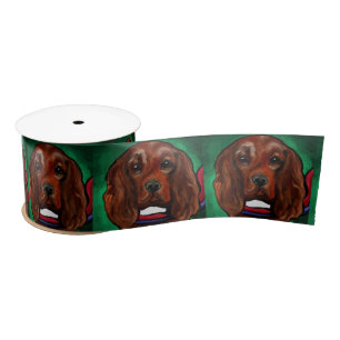 Irish Red Setter Satin Ribbon