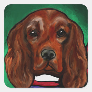 Irish Red Setter   Square Sticker