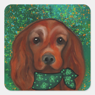 Irish Red Setter         Square Sticker