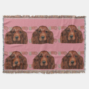 Irish Red Setter Throw Blanket