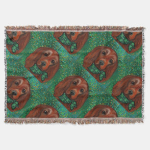 Irish Red Setter Throw Blanket
