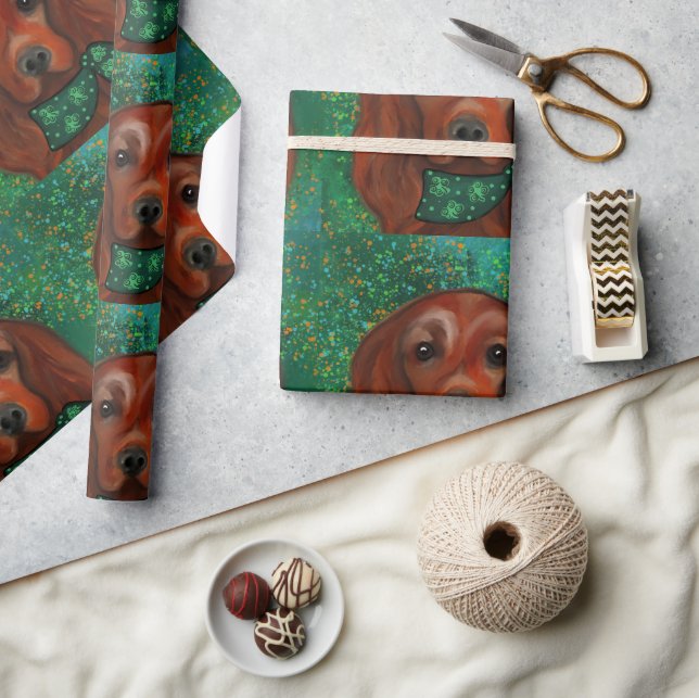 Irish Red Setter         Wrapping Paper (Crafts)