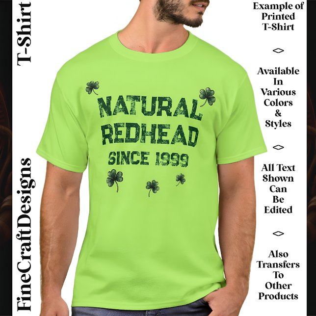 Irish Redhead, Red Hair, Custom, 06 Novelty Party T-Shirt (Creator Uploaded)