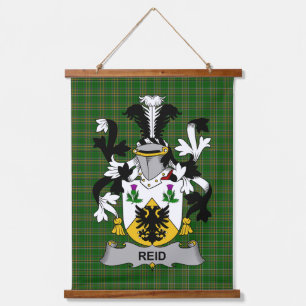 Irish Reid Coat of Arms Family Crest Hanging Tapestry
