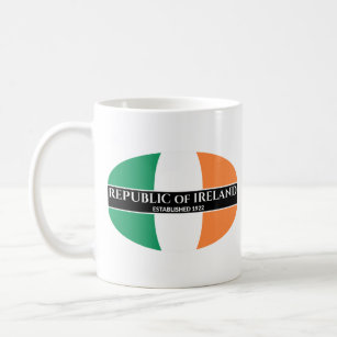 Irish Republic Flag Established 1922 White Text Coffee Mug
