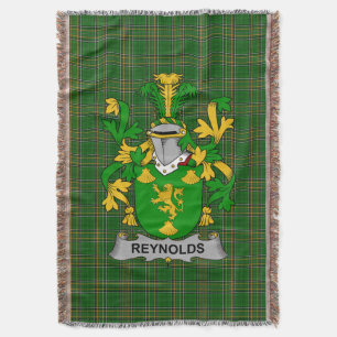  Irish Reynolds or McRannell Coat of Arms Family C Throw Blanket