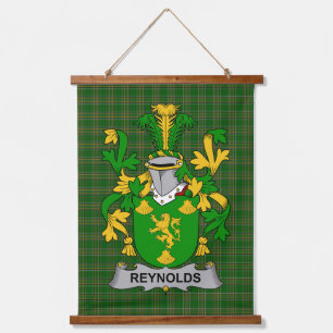 Irish Reynolds or McRannell Coat of Arms Family Cr Hanging Tapestry