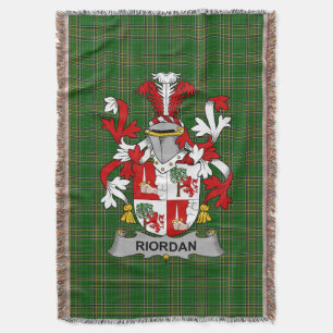  Irish Riordan or O_Rearden Coat of Arms Family Cr Throw Blanket