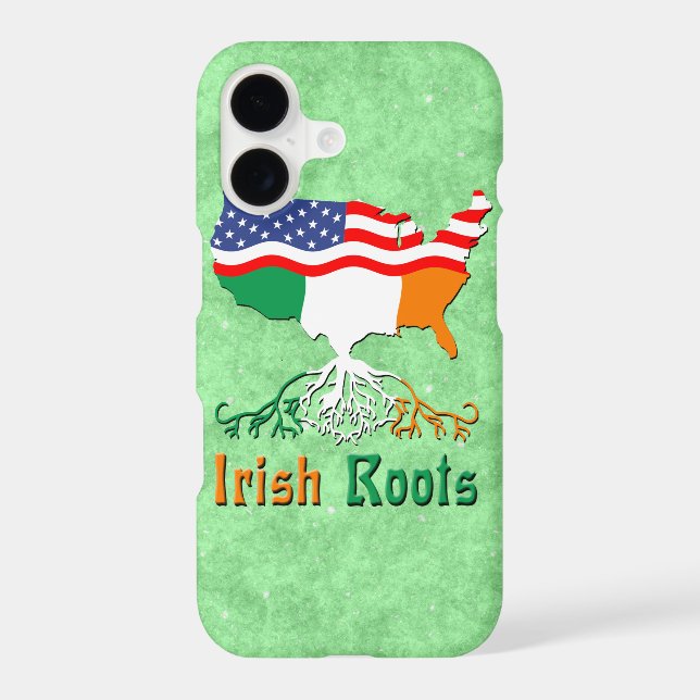 Irish Roots, American Map iPhone Case (Back)
