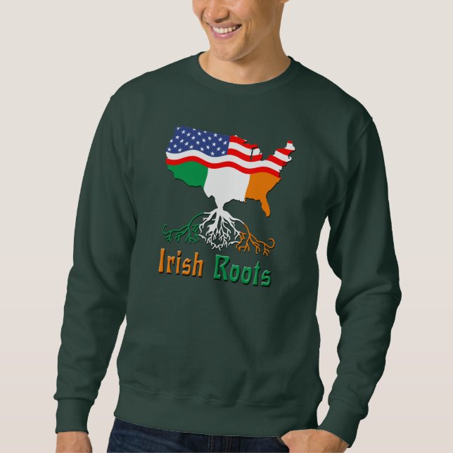 Irish Roots, American Map Sweatshirt (Front)