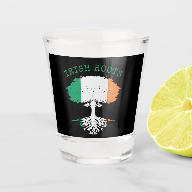 Irish Roots Family Tree  Shot Glass (Front)