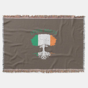 Irish Roots Family Tree  Throw Blanket