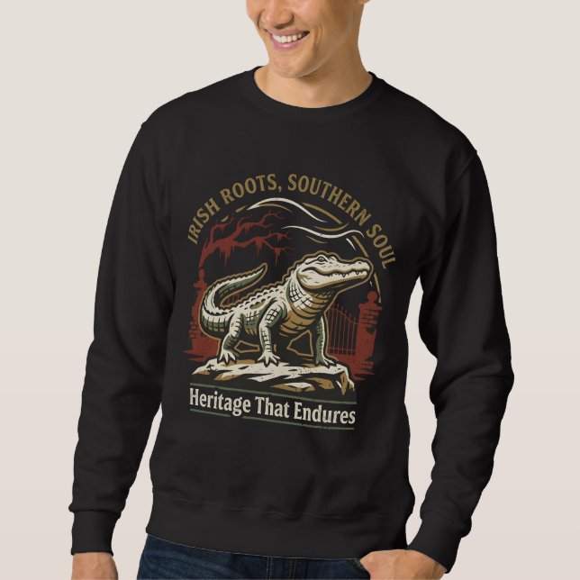 Irish Roots Southern Soul Alligator Sweatshirt (Front)
