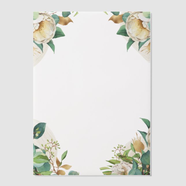 Irish Rose Corners Vellum Invitations (Front)