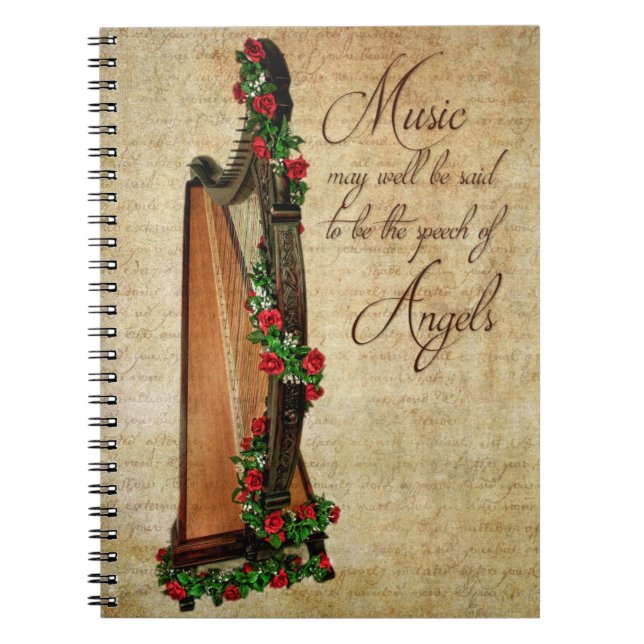 Irish Rose Harp Notebook (Front)