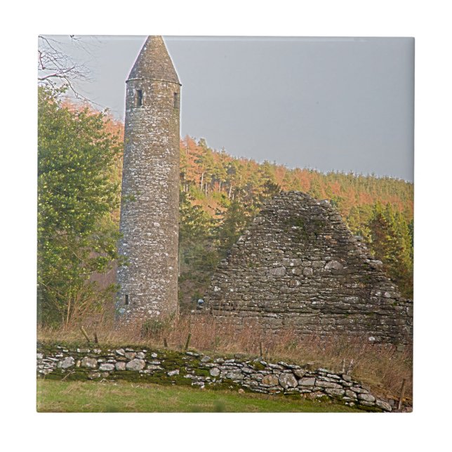 Irish Round Towers over 1,000 years old Tile (Front)