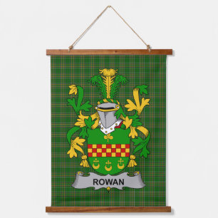 Irish Rowan Coat of Arms Family Crest Hanging Tapestry
