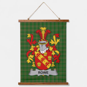 Irish Rowe Coat of Arms Family Crest Hanging Tapestry