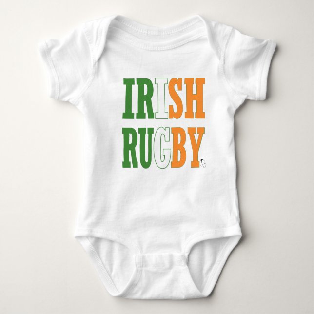 Irish Rugby (jbrugby) Baby Bodysuit (Front)