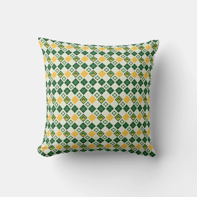 Irish Saint Patrick's Day pattern Cushion (Front)