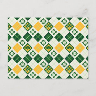 Irish Saint Patrick's Day pattern Postcard