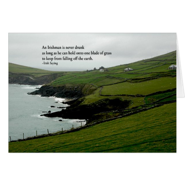 Irish Saying about Drinking (Front Horizontal)