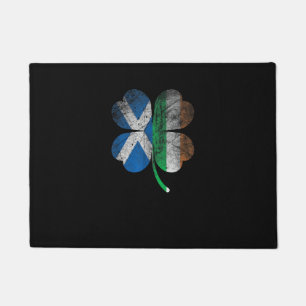 Irish Scottish flag Shamrock Ireland Saint Patrick Doormat
