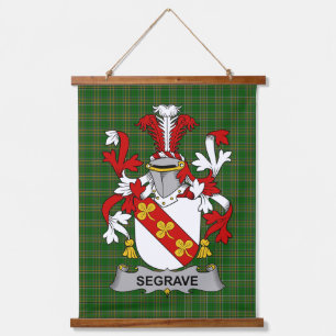 Irish Segrave Coat of Arms Family Crest Hanging Tapestry