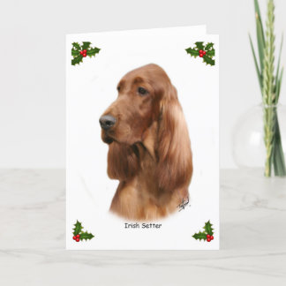 Irish Setter 9Y177D-97 Holiday Card