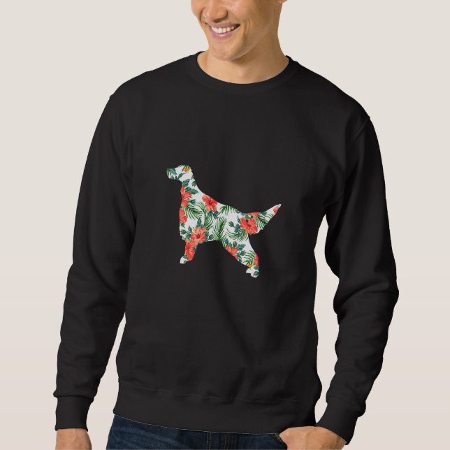 Irish Setter Aloha Hawaiian Dog Sweatshirt (Front)