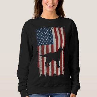 Irish Setter American Flag Usa Dog  Puppy Us Sweatshirt