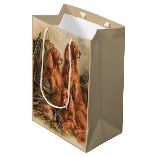 Irish Setter  ,Art  Medium Gift Bag (Front Angled)