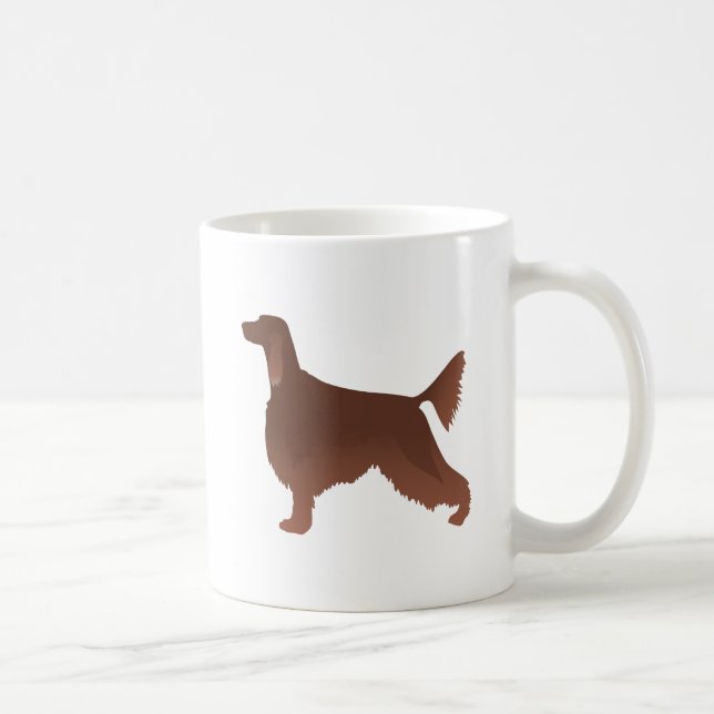 Irish Setter Basic Breed Illustration Silhouette Coffee Mug (Right)