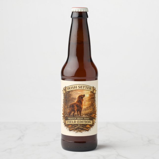 Irish Setter Beer Bottle Label (Front)