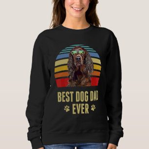 Irish Setter Best Dog Dad Ever Retro Sunset Sweatshirt